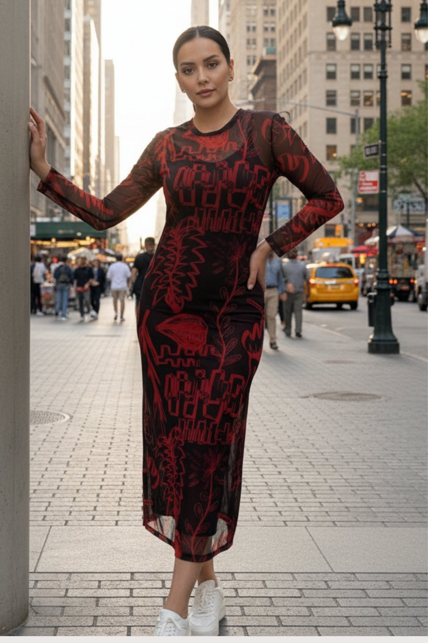 Vestido Mesh Arabescos