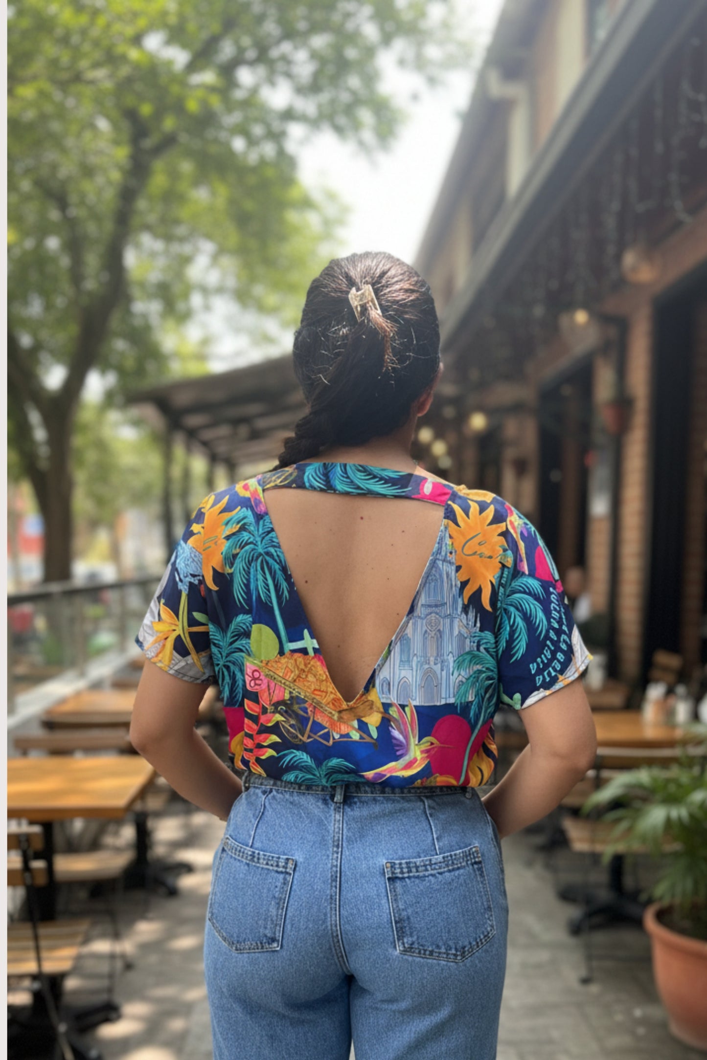 Blusa Bandeja Azul "Mi Cali"