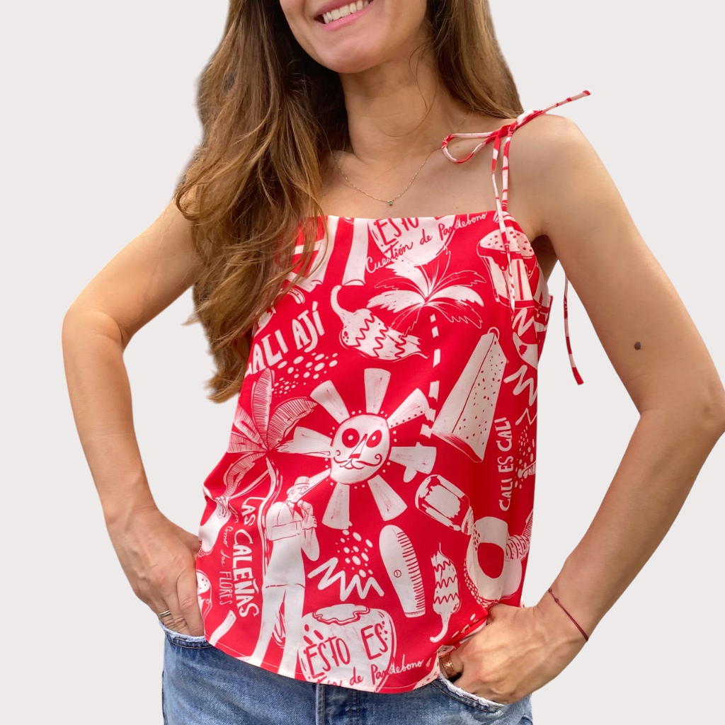 Blusa Pitillo Roja Edicion Cali Aji