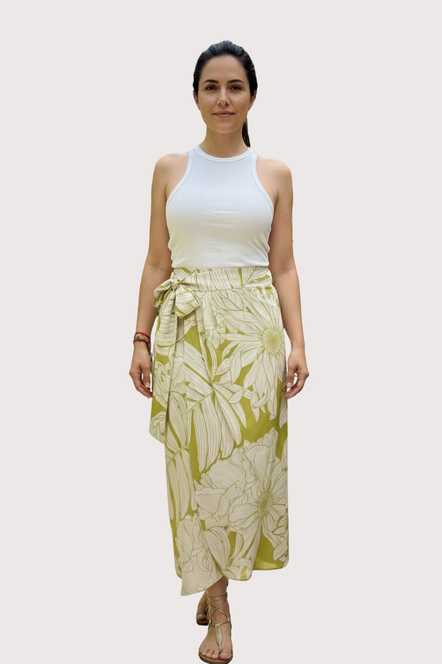 Falda Eloisa Pistacho