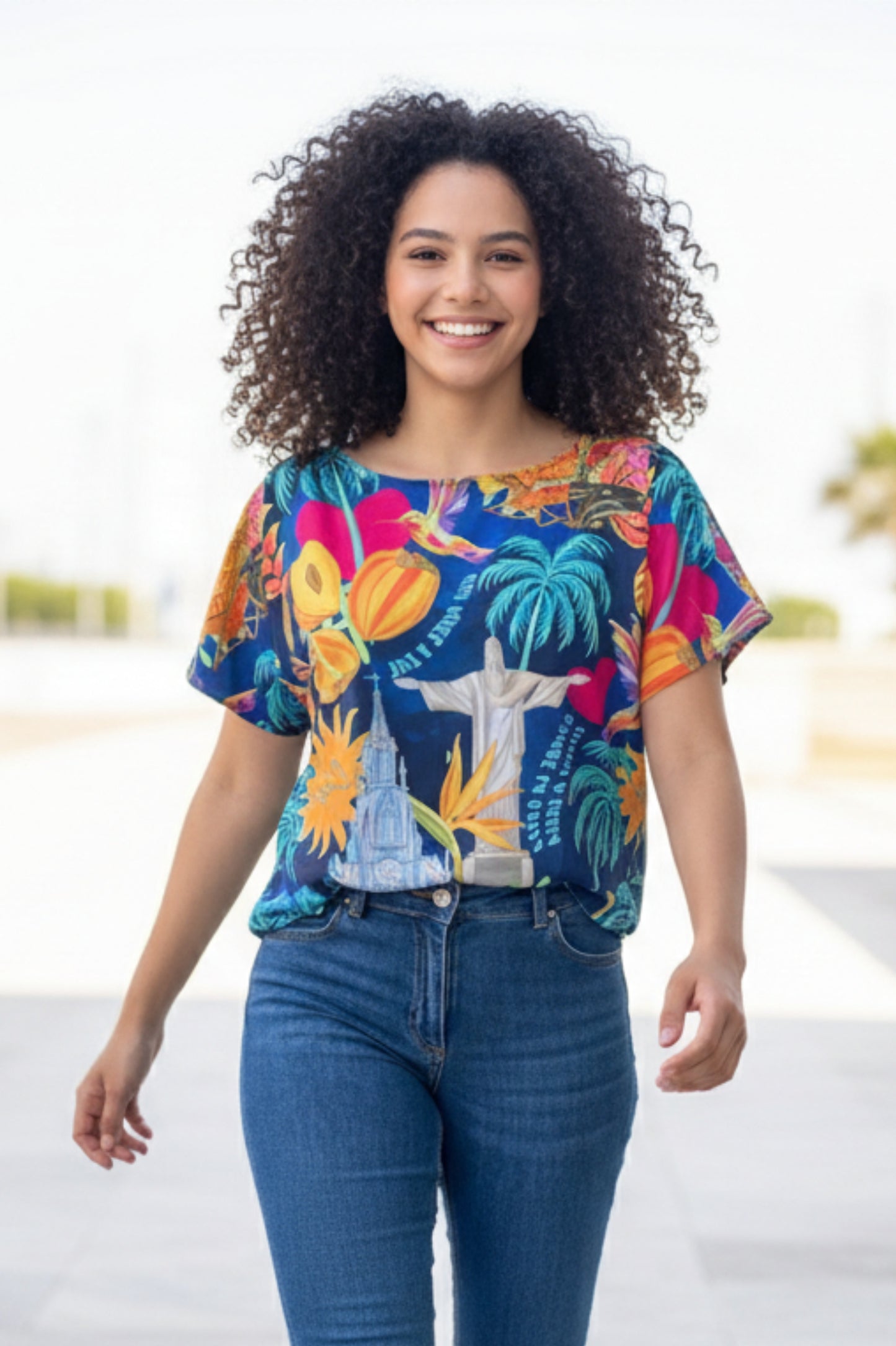 Blusa Bandeja Azul "Mi Cali"