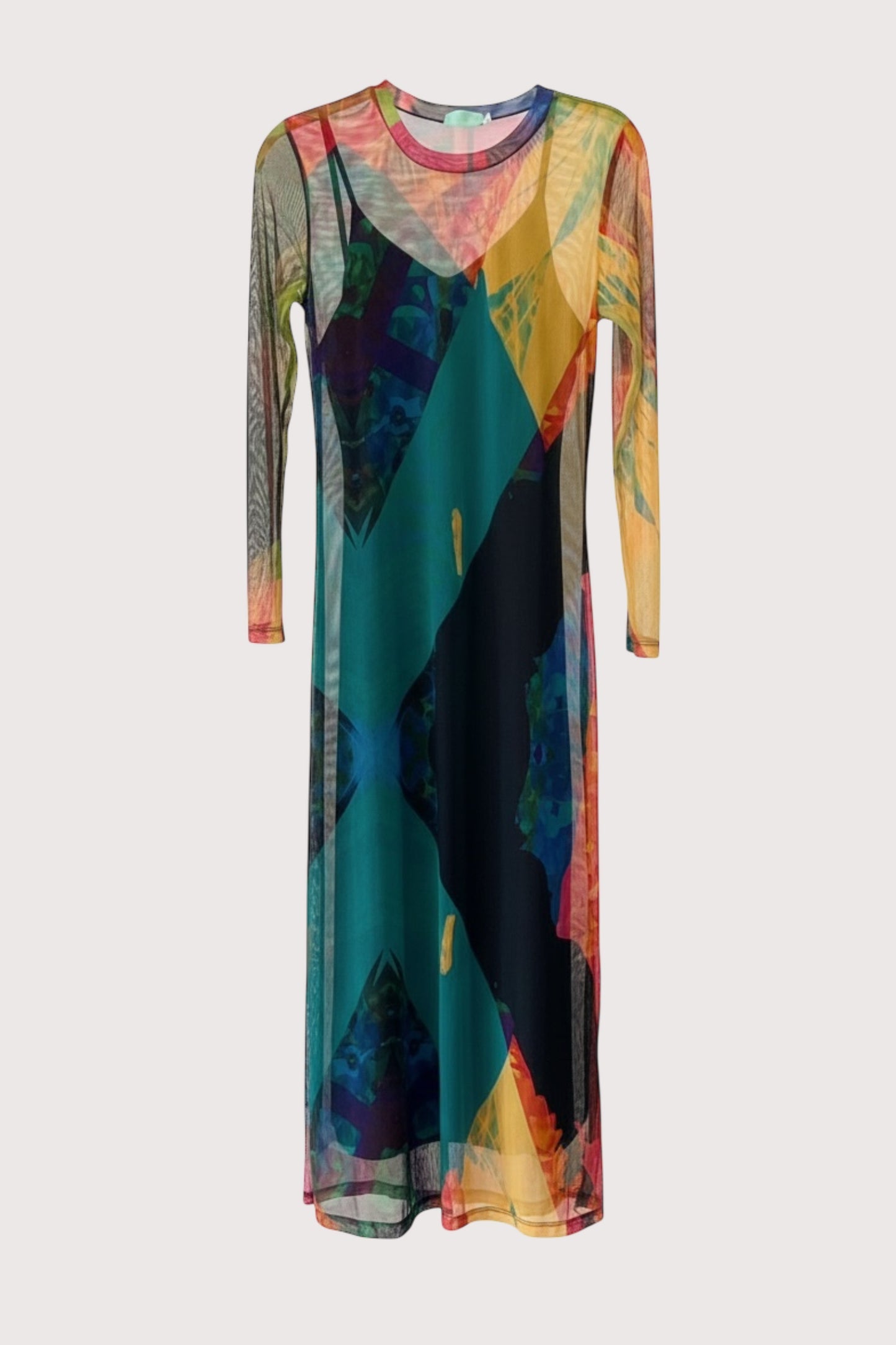 Vestido Mesh Abstracto