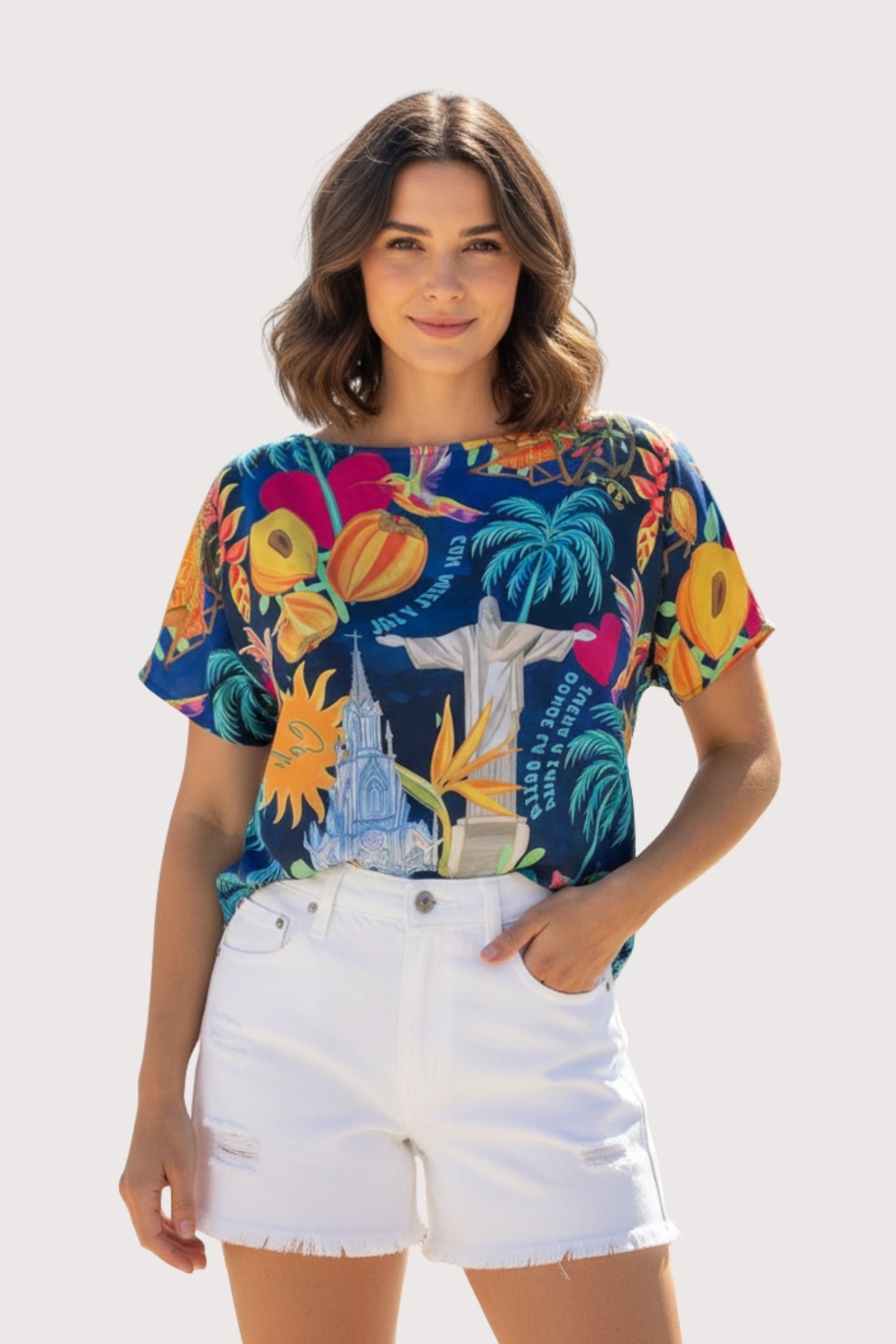 Blusa Bandeja Azul "Mi Cali"