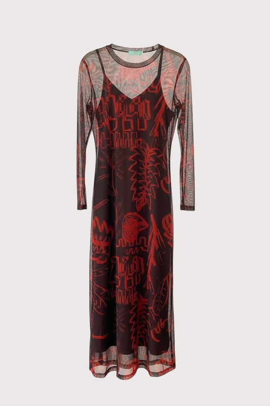 Vestido Mesh Arabescos