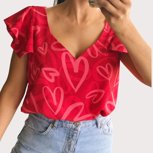 PREORDER Blusa boleros Corazones