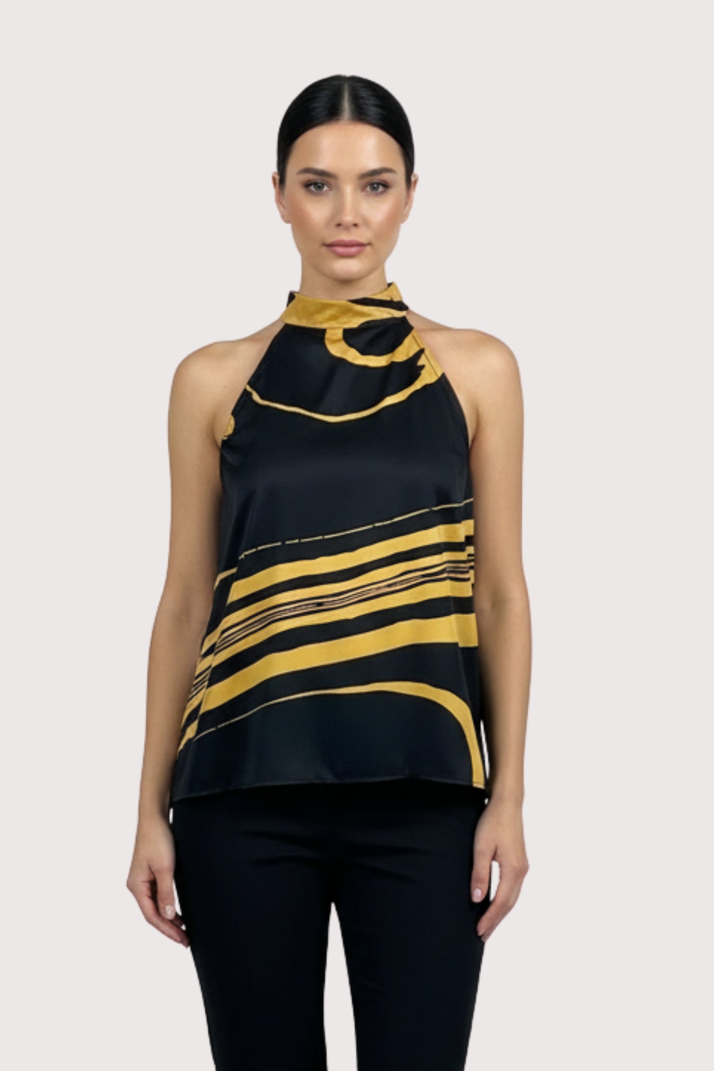 Blusa Halter Abstracta