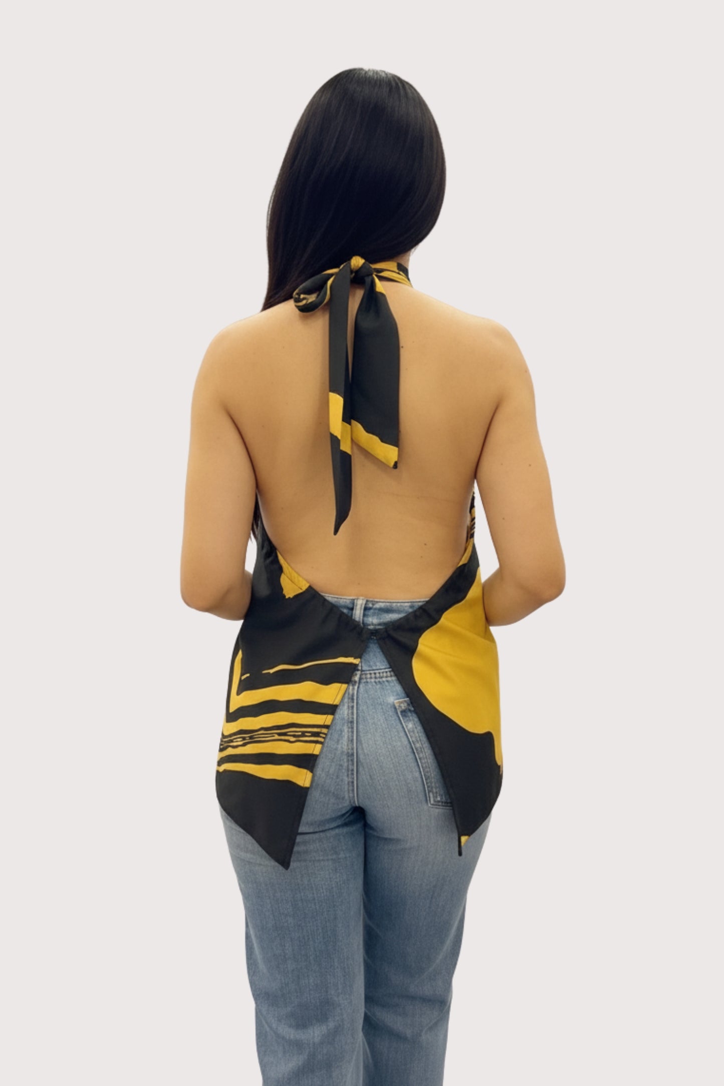 Blusa Halter Abstracta