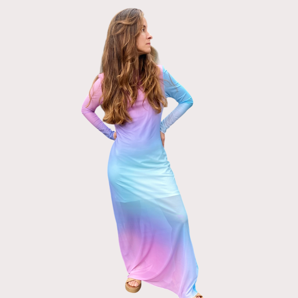 Mesh Degrade Vestido