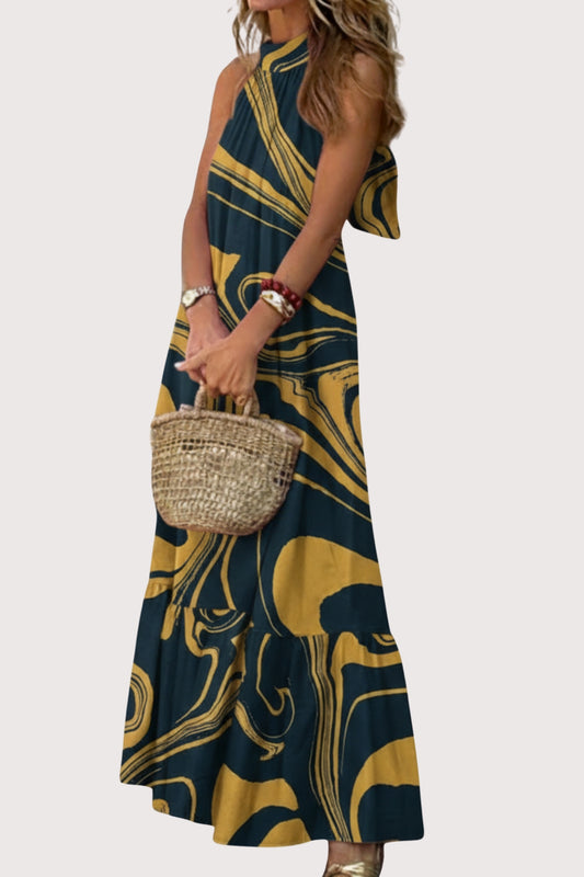 Vestido Halter Abstracto