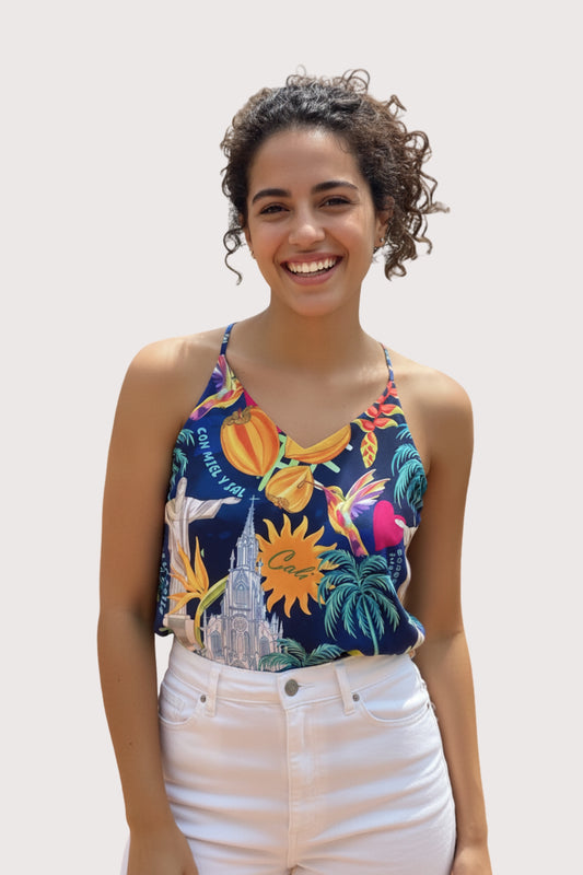 Blusa Basica Azul "Mi Cali"